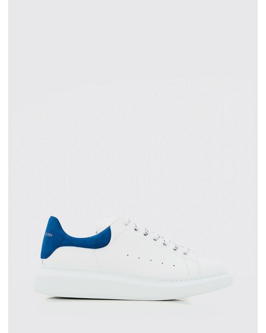 McQueen Blue Oversized Leather Sneakers for men