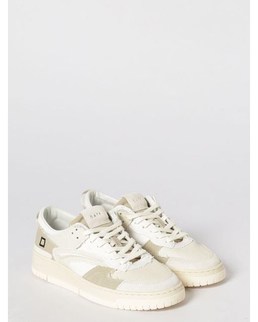 Date Natural Torneo Cotton Canvas Sneakers for men