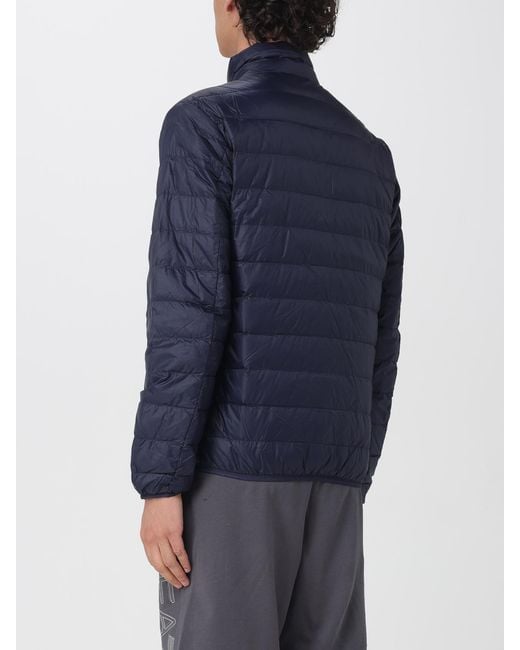 EA7 Blue Light Nylon Down Jacket With Logo for men