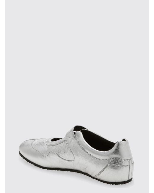 CECILIE BAHNSEN White Laminated Leather Mary Jane Shoes