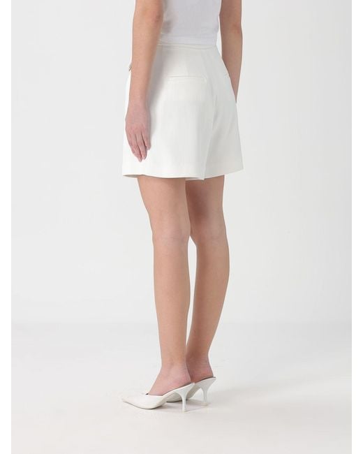 Elisabetta Franchi White Crepe Shorts