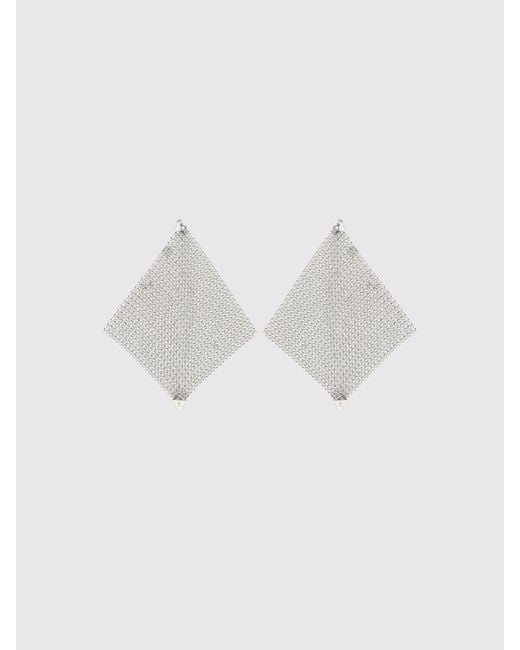 Rabanne White Flow Brass Earrings