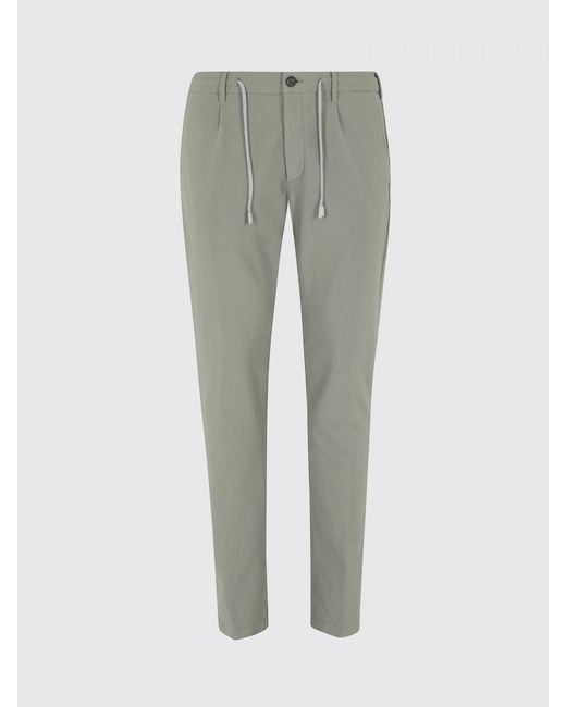 Eleventy Gray Cotton Blend Trousers for men
