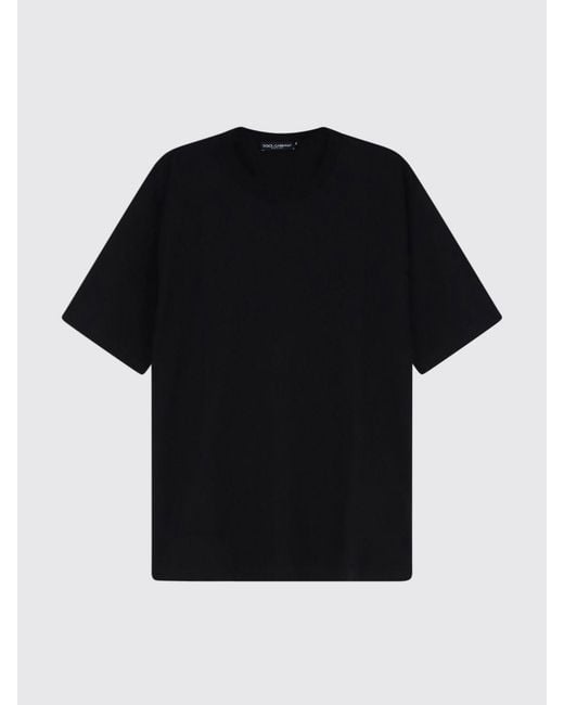 Dolce & Gabbana Black Dolce &Amp Gabbana Essential Design Cotton Crewneck T-Shirt for men