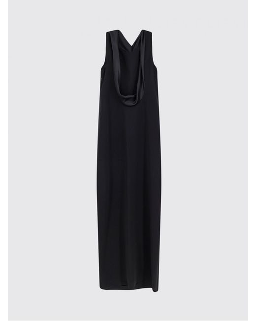 Max Mara Black Long Polyester Dress