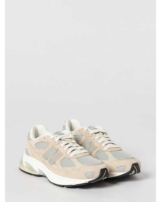New Balance White 2010 Suede And Mesh Sneakers for men