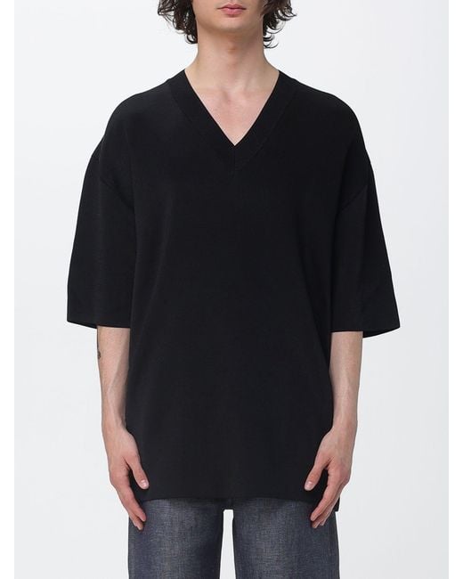 AMI Black Wool Blend Pullover for men