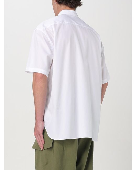 Comme des Garçons White Homme Short Sleeve Poplin Shirt for men
