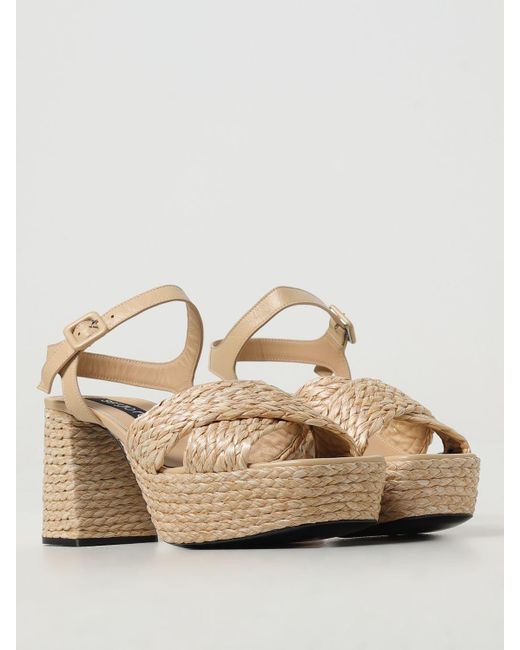 Sergio Rossi Natural Heeled Sandals