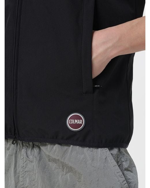 Colmar Black Stretch Technical Fabric Vest for men