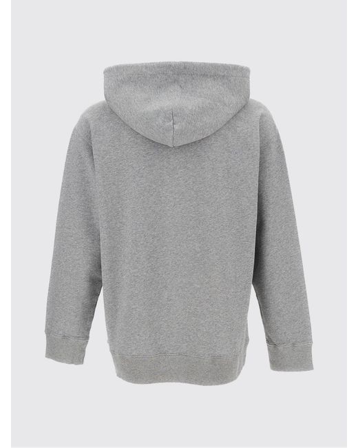 MM6 by Maison Margiela Gray Cotton Hooded Sweatshirt for men