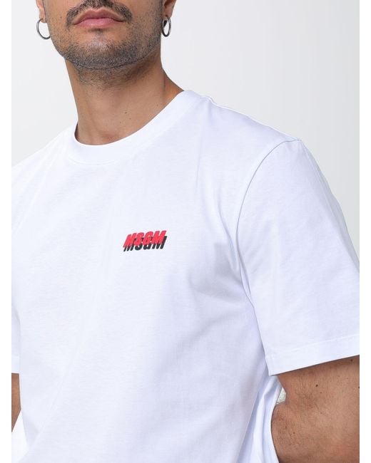 Camiseta Hombre MSGM de hombre de color White