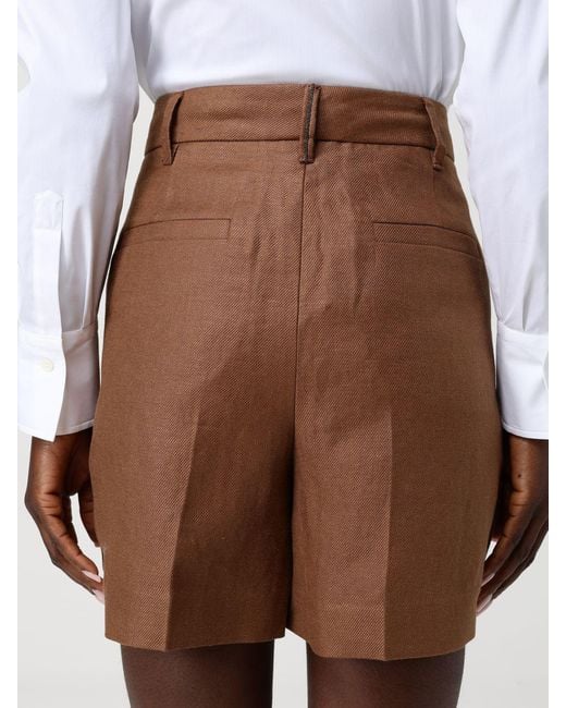 Brunello Cucinelli Natural Linen Shorts