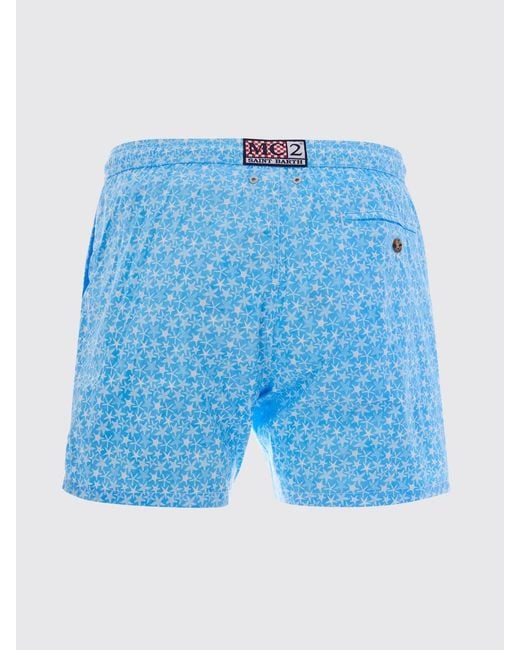 Mc2 Saint Barth Blue Printed Swimsuit for men
