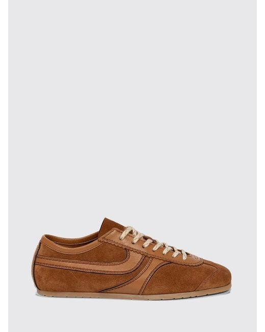 Dries Van Noten Brown Leather Sneakers
