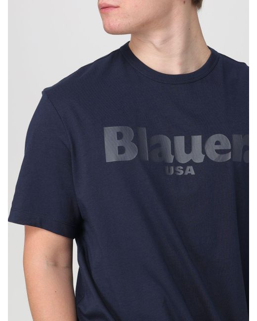 Blauer T-shirt in Blue für Herren
