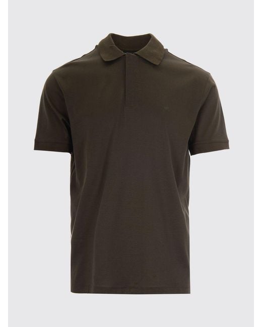 Emporio Armani Brown Cotton Jersey Polo Shirt for men