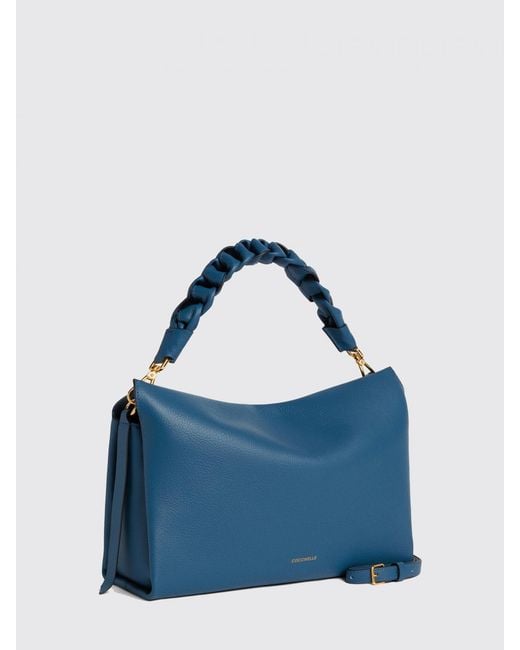 Coccinelle Blue Boheme Grained Leather Bag