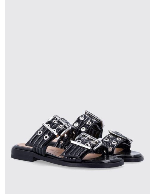 Ganni Black Flat Shoes