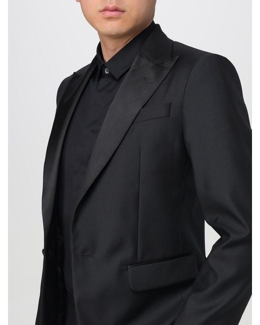 DSquared² Black Slim Fit Suit Notch Lapel for men