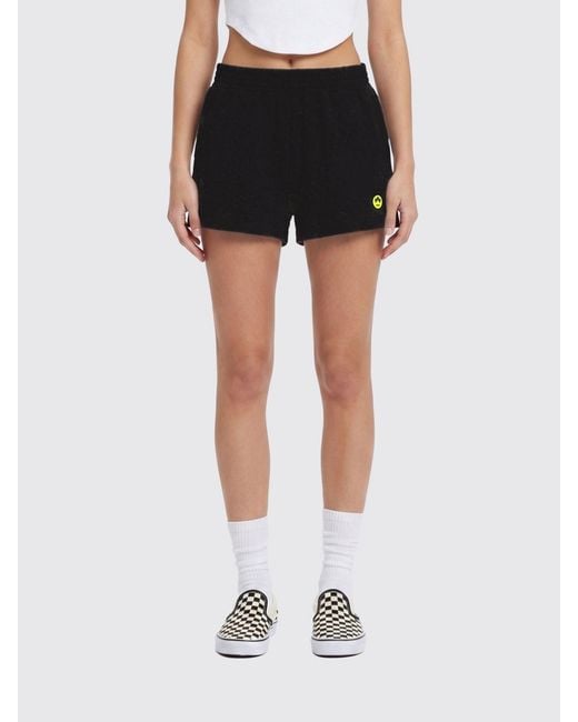 Barrow Black Cotton Sport Shorts