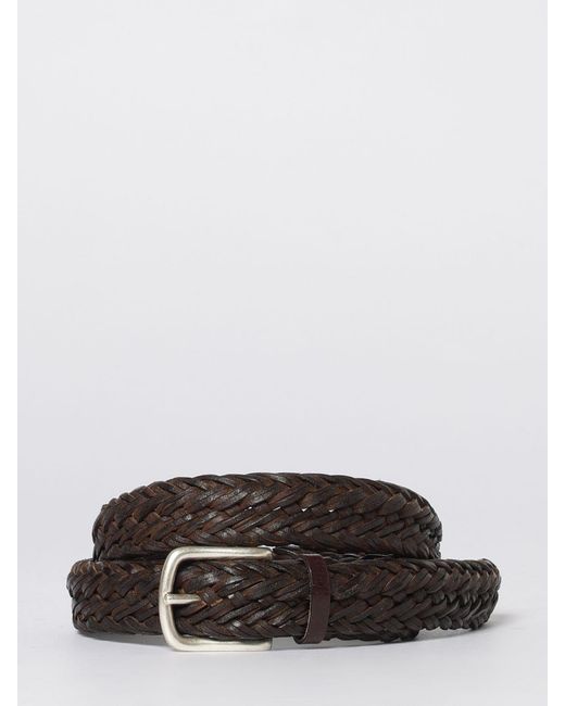Orciani Multicolor Braided Leather Belt for men