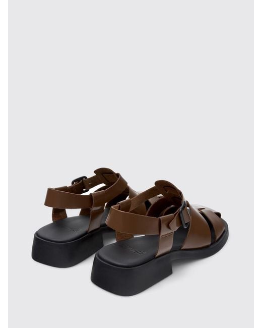 Camper White Dana Leather Sandal