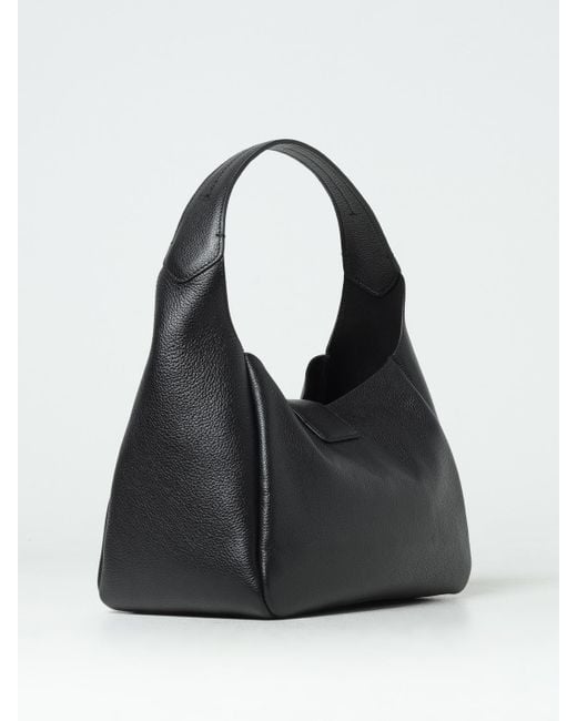 Emporio Armani Black Leather Top-Handle Handbag