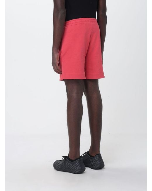 Barrow Red Cotton Jogging Shorts for men