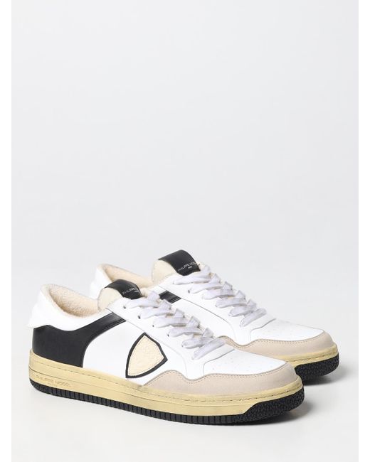 Philippe Model White Brogue Shoes for men