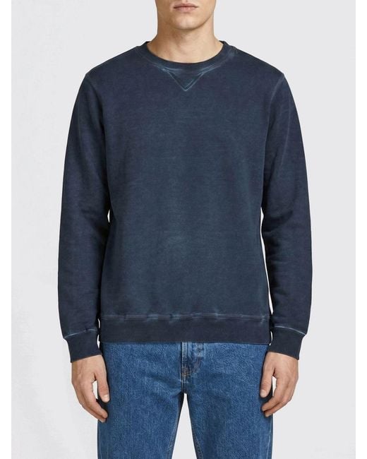 Dondup Blue Cotton Crew Neck Sweatshirt for men