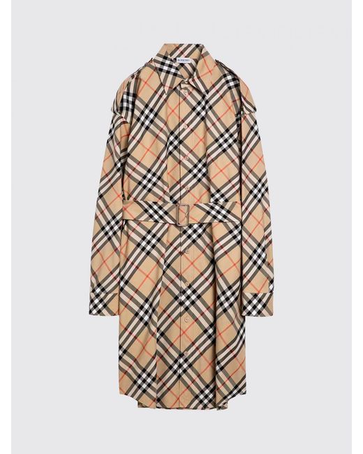 Burberry Natural Check Cotton Trench Coat