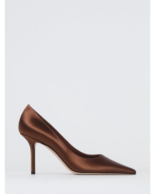 Jimmy Choo Brown Love Satin Pumps