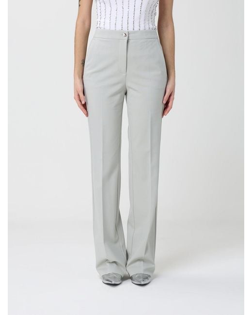Pinko Gray Classic Crêpe Trousers
