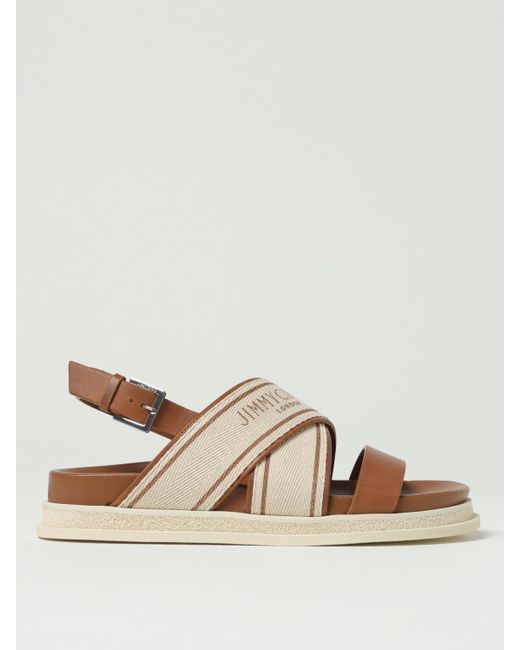 Jimmy Choo Natural Flache Sandalen Damen