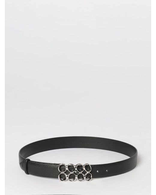 Orciani White Grained Leather Belt