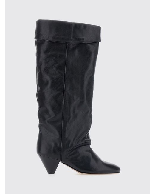 Isabel Marant Black Flat Ankle Boots