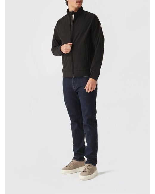 Colmar Black Softshell Biker Jacket for men