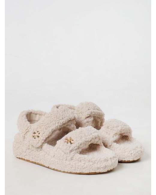 Tory Burch Natural Flat Sandals