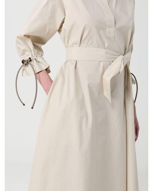 Max Mara Natural Midi Cotton Chemisier Dress