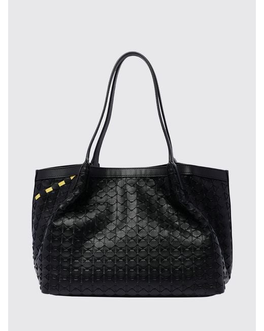 Serapian Black Secret Woven Leather Bag