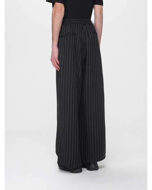 Y-3 Black Striped Stretch Technical Fabric Wide-Leg Trousers for men