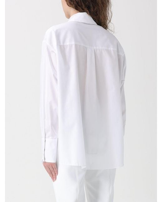 Elisabetta Franchi White Cotton Shirt With Tie