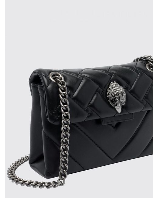 Kurt Geiger Black Kensington Calfskin Shoulder Bag
