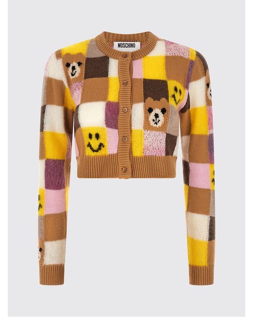 Moschino Couture Blue Teddy Cotton Crop Cardigan