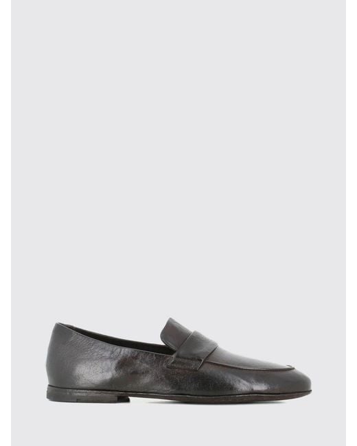 Officine Creative White Airto Aged Leather Loafers for men