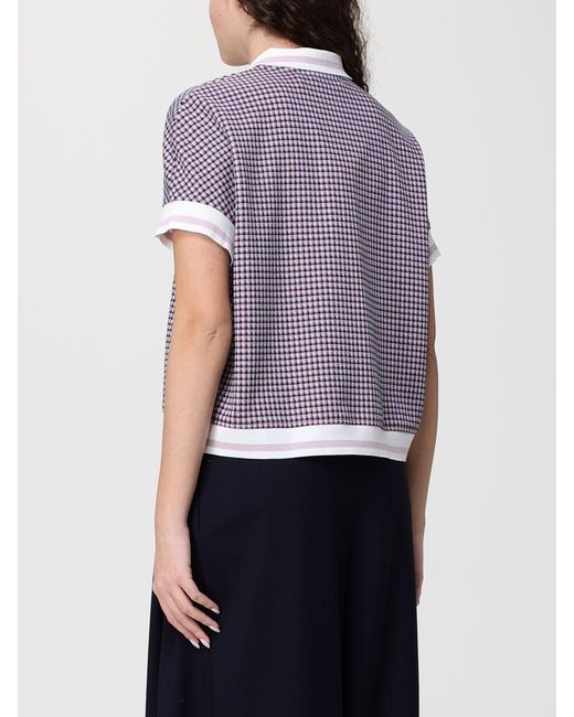 Marni Purple Vichy Cotton Polo Shirt