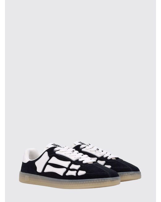 Amiri White Pacific Bones Suede Sneakers for men