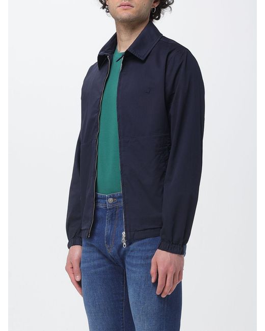 Brooksfield Blue Stretch Gabardine Shirt Jacket for men