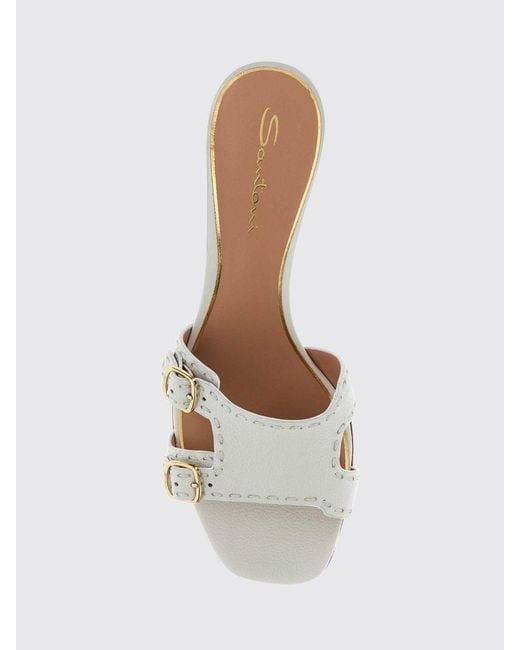 Santoni Natural Heeled Sandal